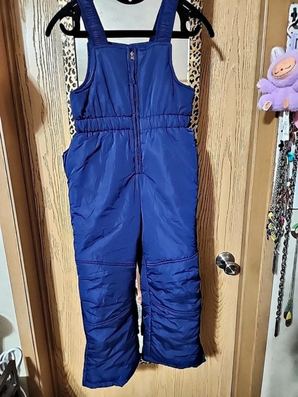 Kids Blue Insulated Snow Bib Overalls